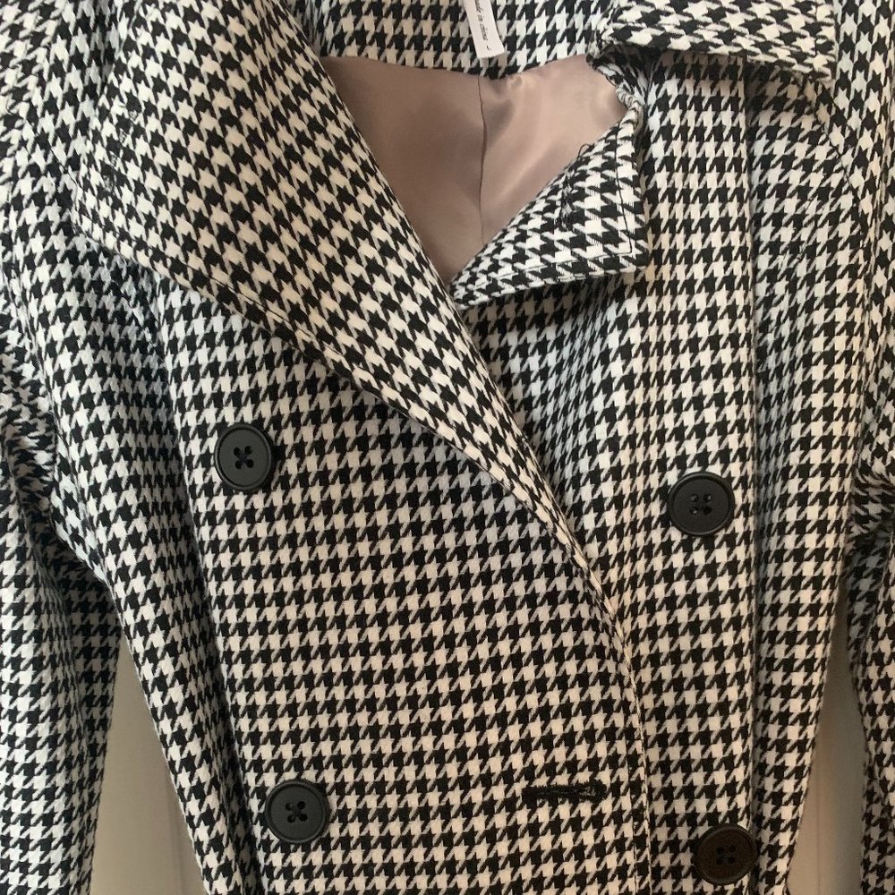BCBG Houndstooth Trenchcoat